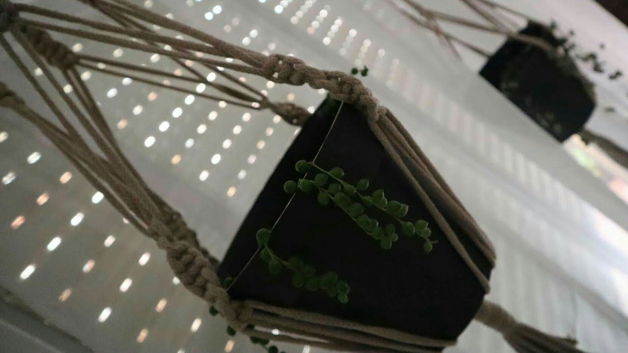 Macrame Plant Hanger | Tutorial  |DiY | silent vlog |