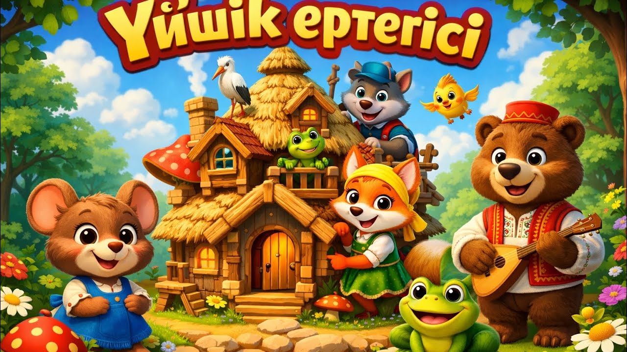 Үйшік ертегісі.🏠🐹🐸🐰🦊🐺🐻 Сказка Теремок.
