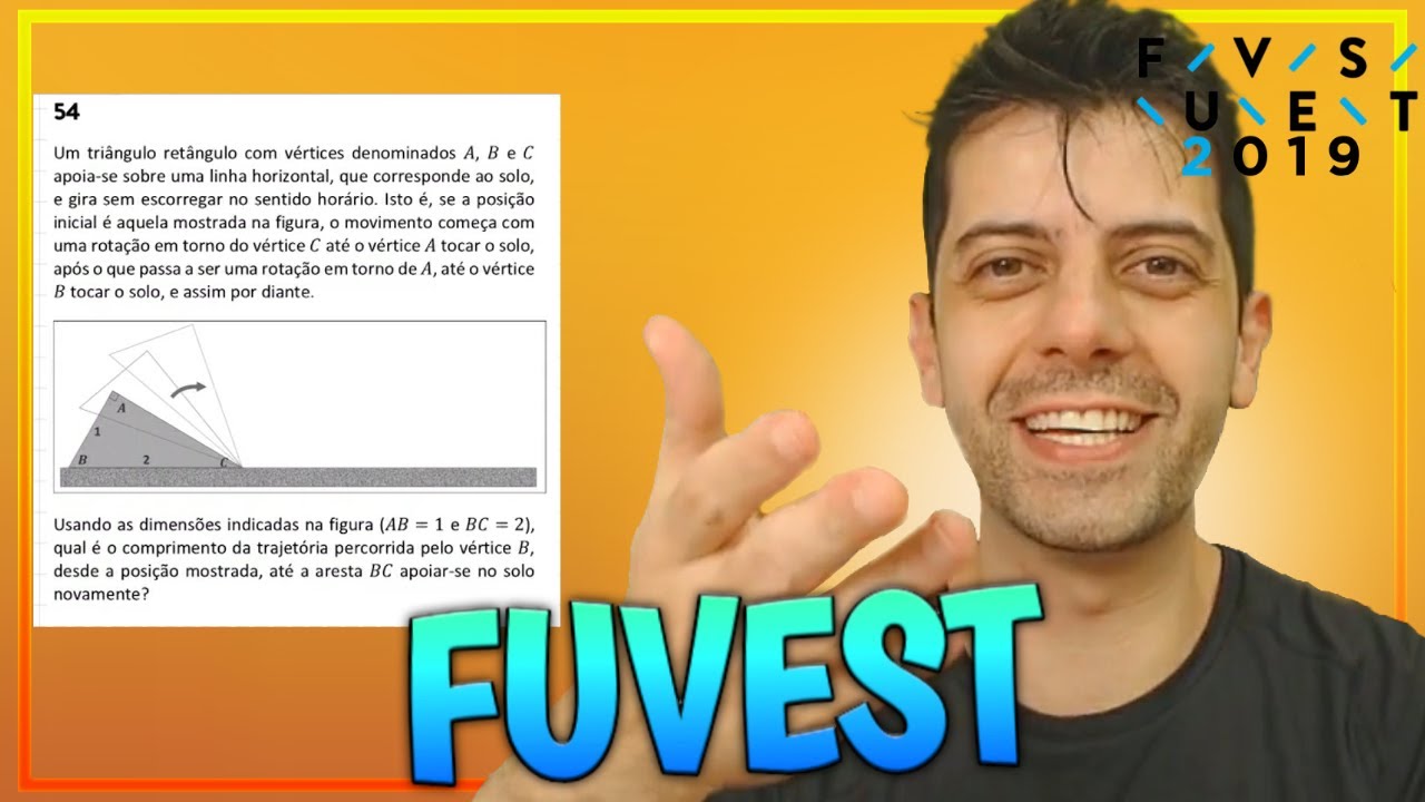 FUVEST 2019 - Q54 Mat - Um triângulo retângulo com vértices denominados