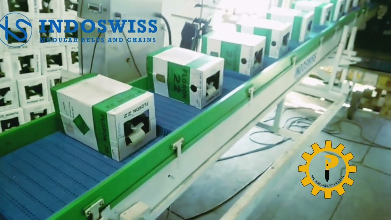 Indoswiss modular Flat Belt conveyor system. @YouTube @palinnovationspvtltd7367 #conveyor #subscribe