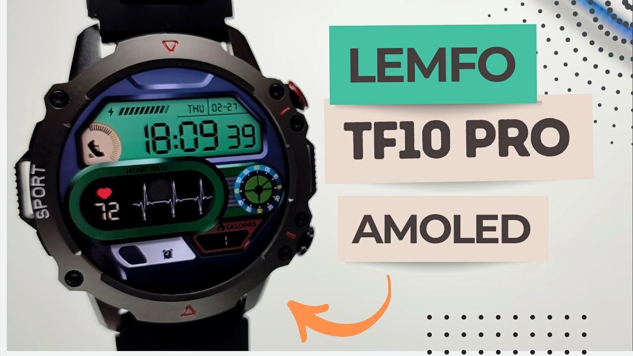LEMFO TF10 PRO - Smartwatch Com Tela AMOLED ULTRA HD Com AOD e 300 WATCH FACES - Unboxing e Review!
