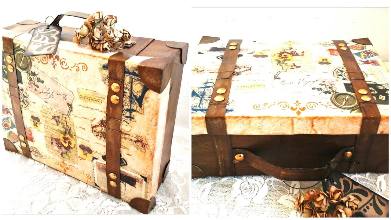 Diy Maleta Vintage con Caja de Zapatos !!