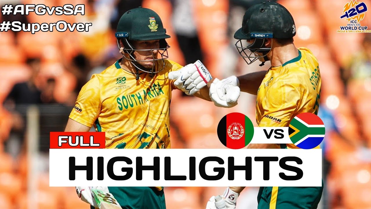Afghanistan vs South Africa 13th ICC T20 World Cup 2026 Match Highlights | AFG vs SA Highlights 