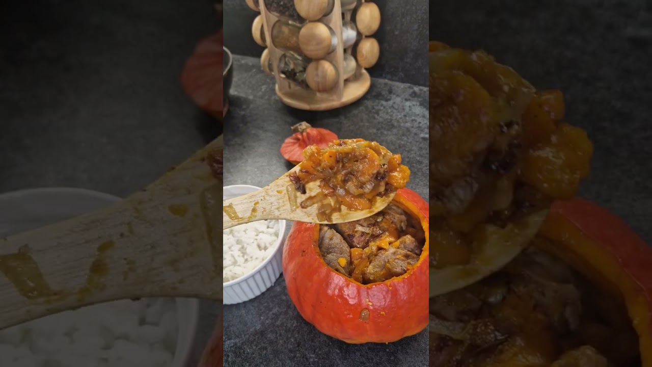 Потрясающе вкусно и полезно! Тыква фаршированная мясом и рисом! #Необычно #просто #сытно #экономно