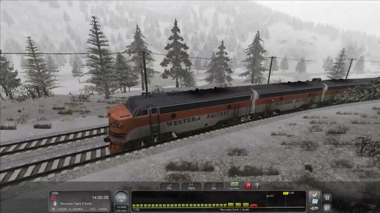 2.08 Off the High Line - Feather River Canyon - EMD F7 Western Pacific - Train Simulator Classic