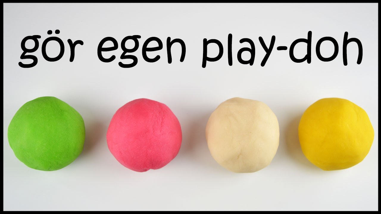 DIY play-doh lera på svenska | gör egen deg för barn
