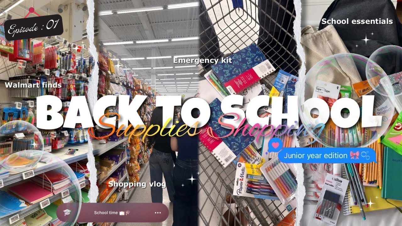 BACK TO SCHOOL SUPPLIES SHOPPING 2025 🛒📚✏️| Junior year edition | Walmart finds | shopping vlog
