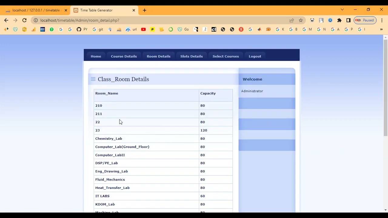 Work Timetable Schedule Generator in PHP