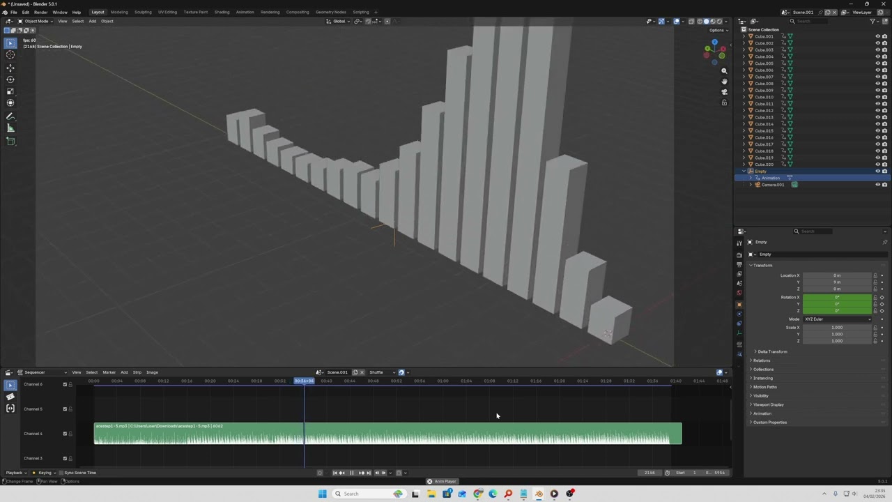 Open Source Party with acestep1.5 and blender