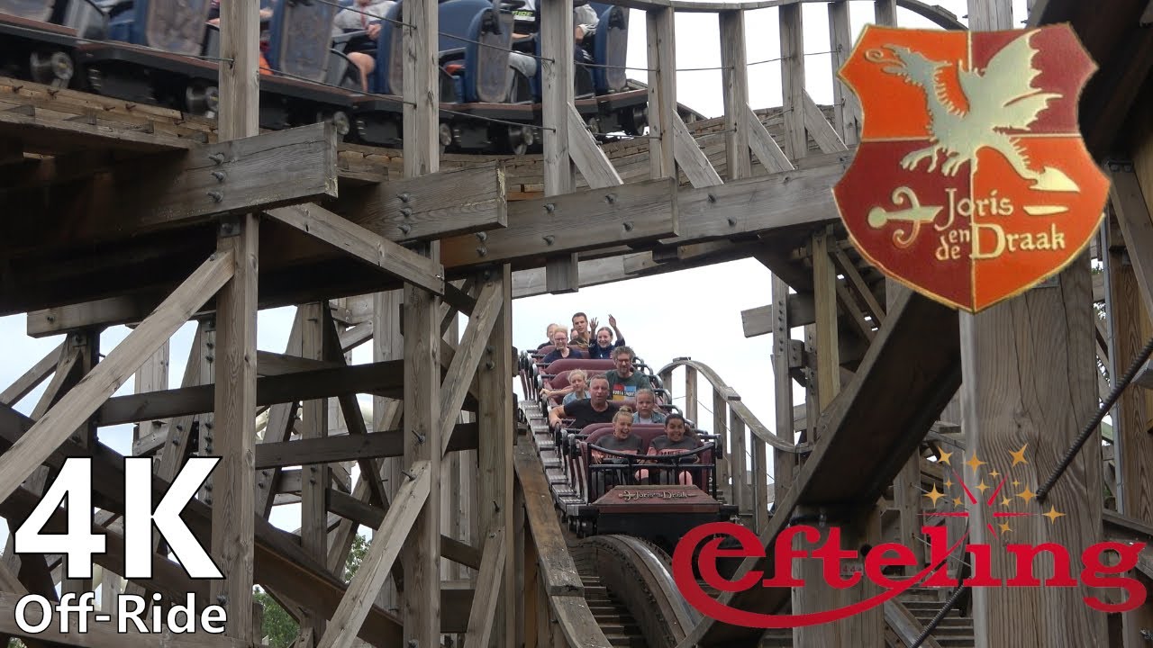 Joris en de Draak - 4K UHD Off-Ride - Efteling - GCI Wooden Coaster - Cinematic
