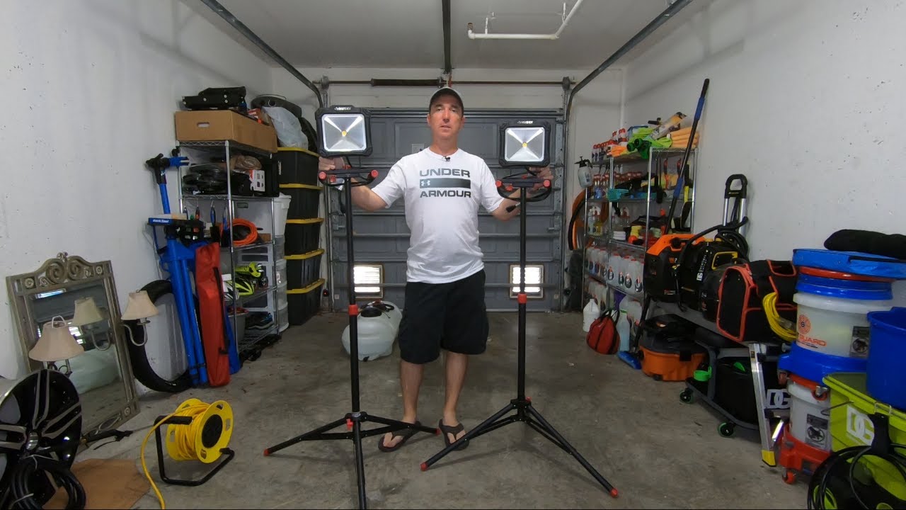Husky 3,500 Lumen LED Work Lights with Stands