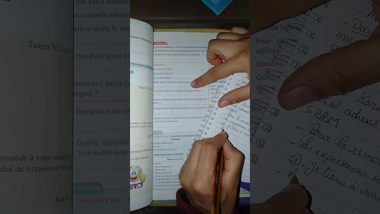 Remercier avec ou sans intensité page 38/39 السنة الثالثة اعدادي 🤩😍😍😍