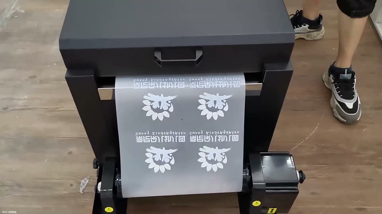 mini Black DTF (L1800) Process of Powder shaking Machine 抖粉机操作视频