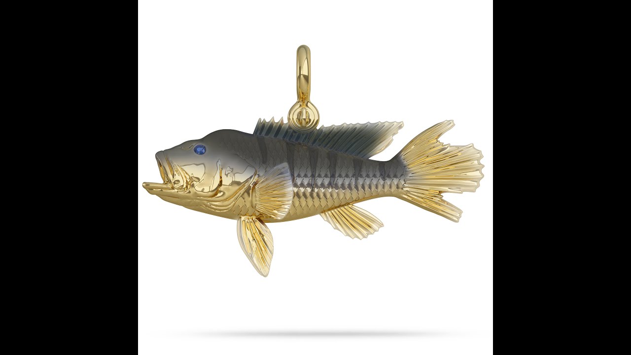 Black Sea Bass Pendant by Nautical Treasure Jewelry