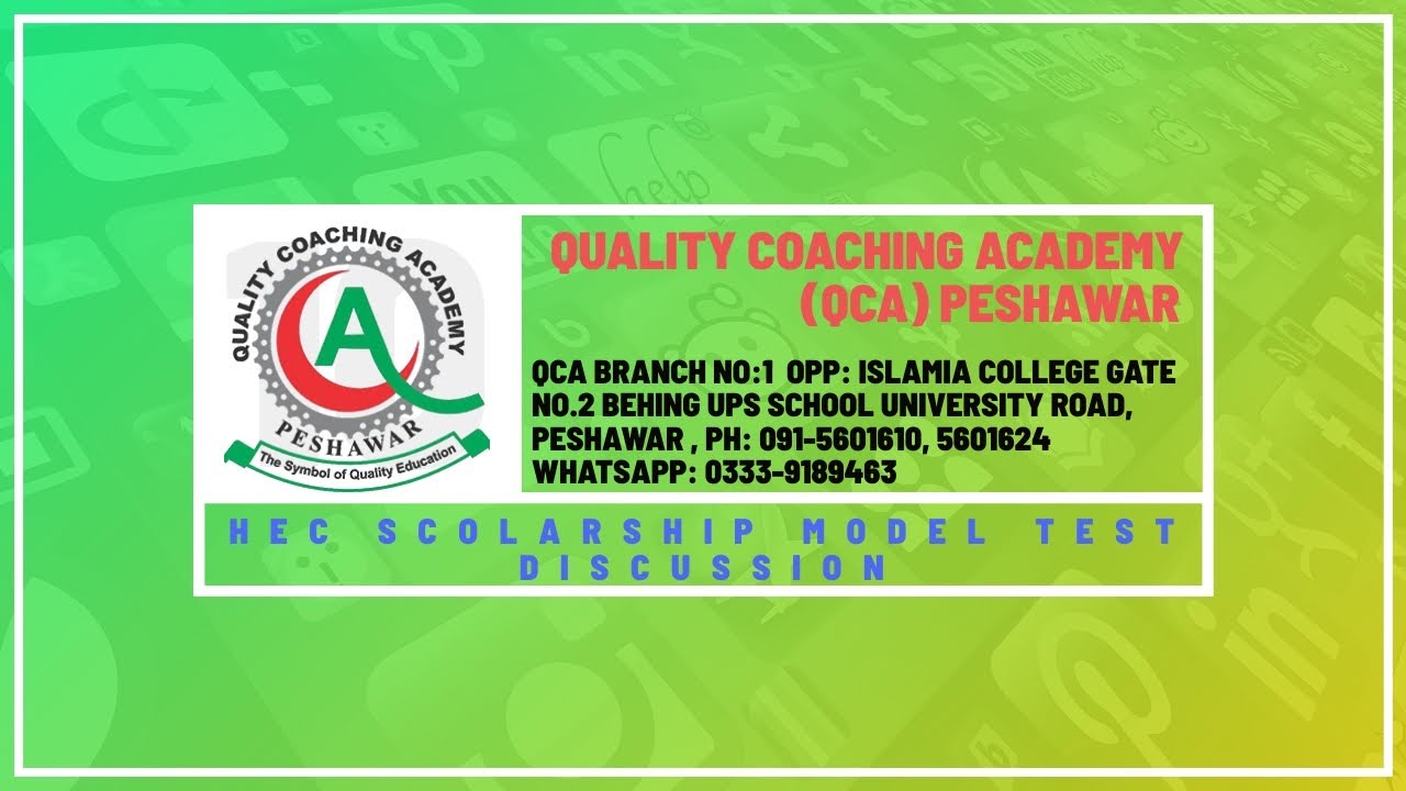 Sir Kamran Mohsin English HEC 2nd model Test Discussion QCA Academy Peshawar