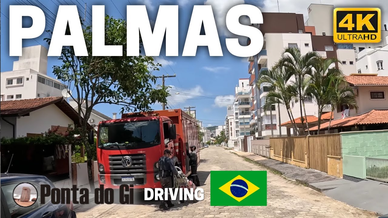 BRASIL 4k #driving  COSTA ATLÁNTICA DE SANTA CATARINA -  PASEO VIRTUAL - PALMAS GOV. CELSO RAMOS