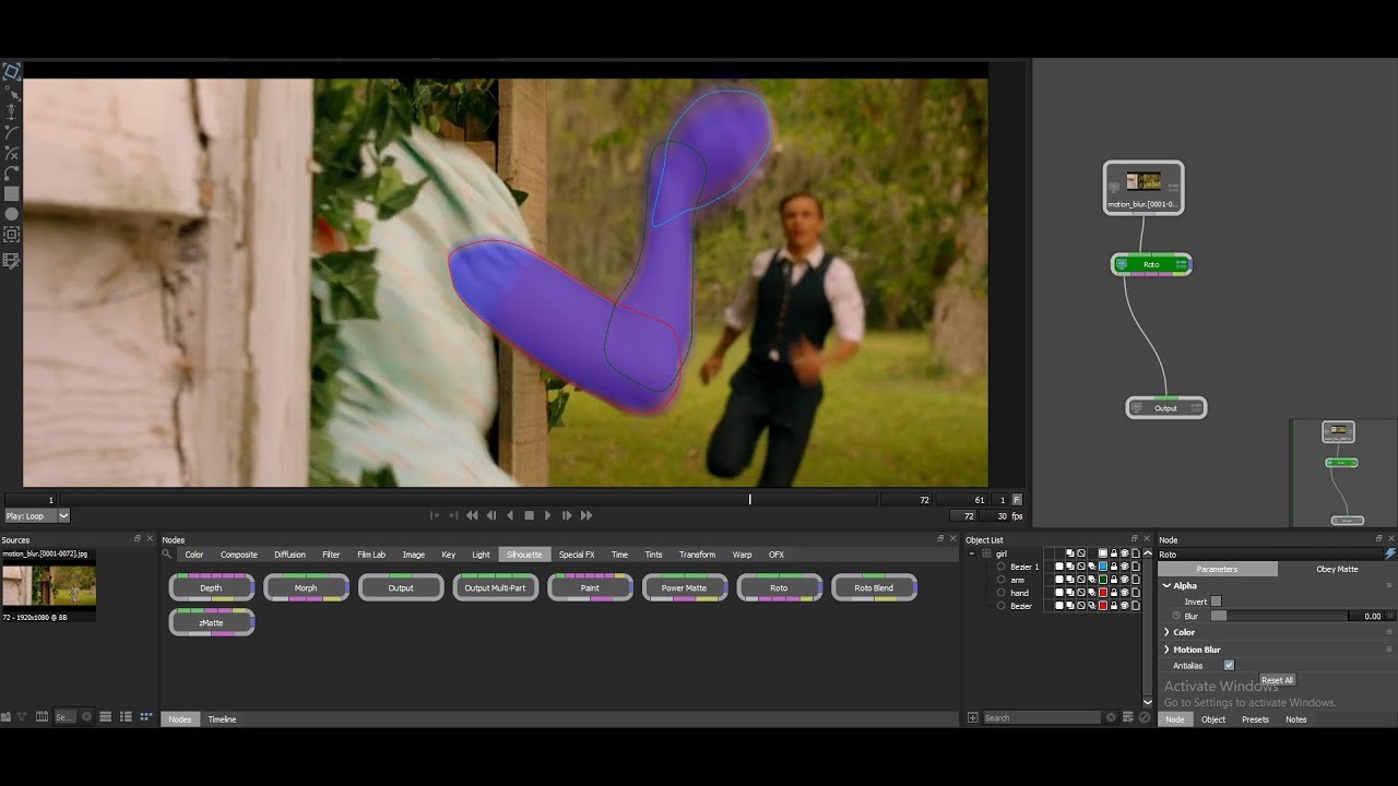 Silhouette : How to do Motion Blur Roto - Silhouette FX Rotoscopy  [HINDI] class 06