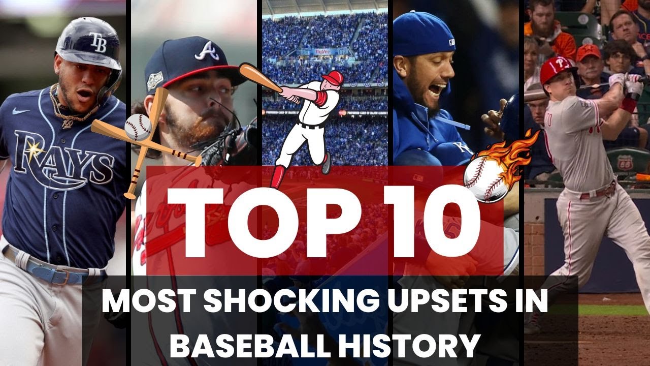 Top 10 Most Shocking Upsets in MLB Baseball  Sports History! Baseball Highlights!