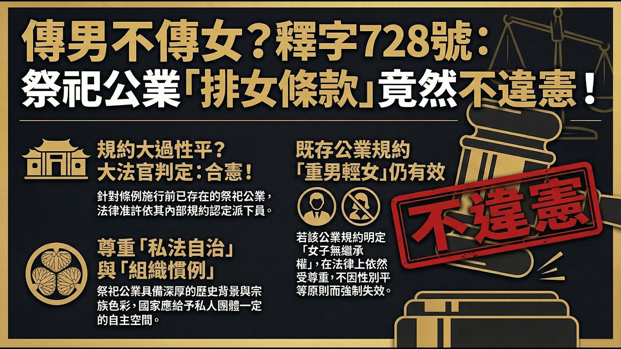 釋字第728號解釋重點講解