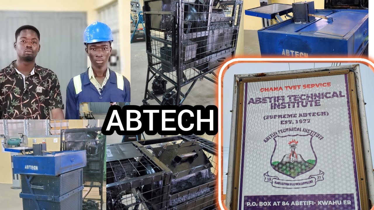 A student from Abetifi Tech. Inst. builds an automated dustbin and Pyrolysis plant
