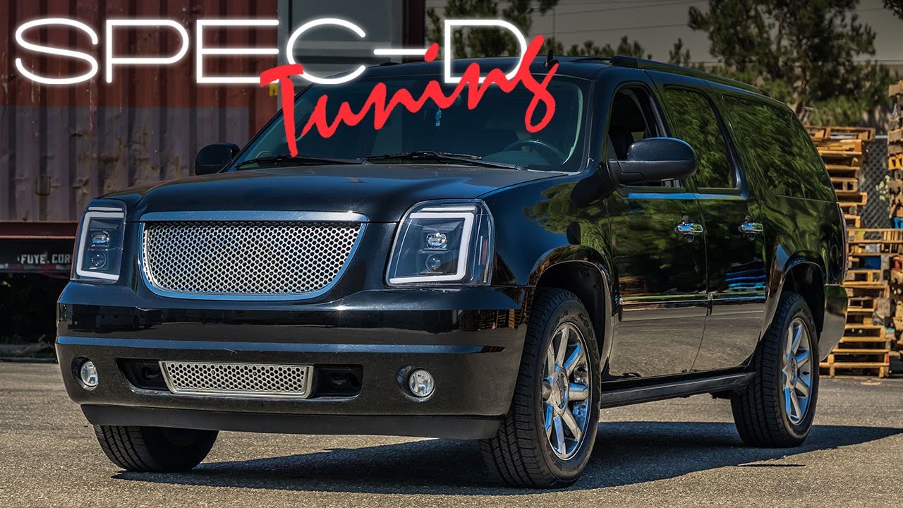SPECDTUNING INSTALLATION VIDEO: 2007-2014 GMC YUKON PROJECTOR SWITCHBACK HEADLIGHTS