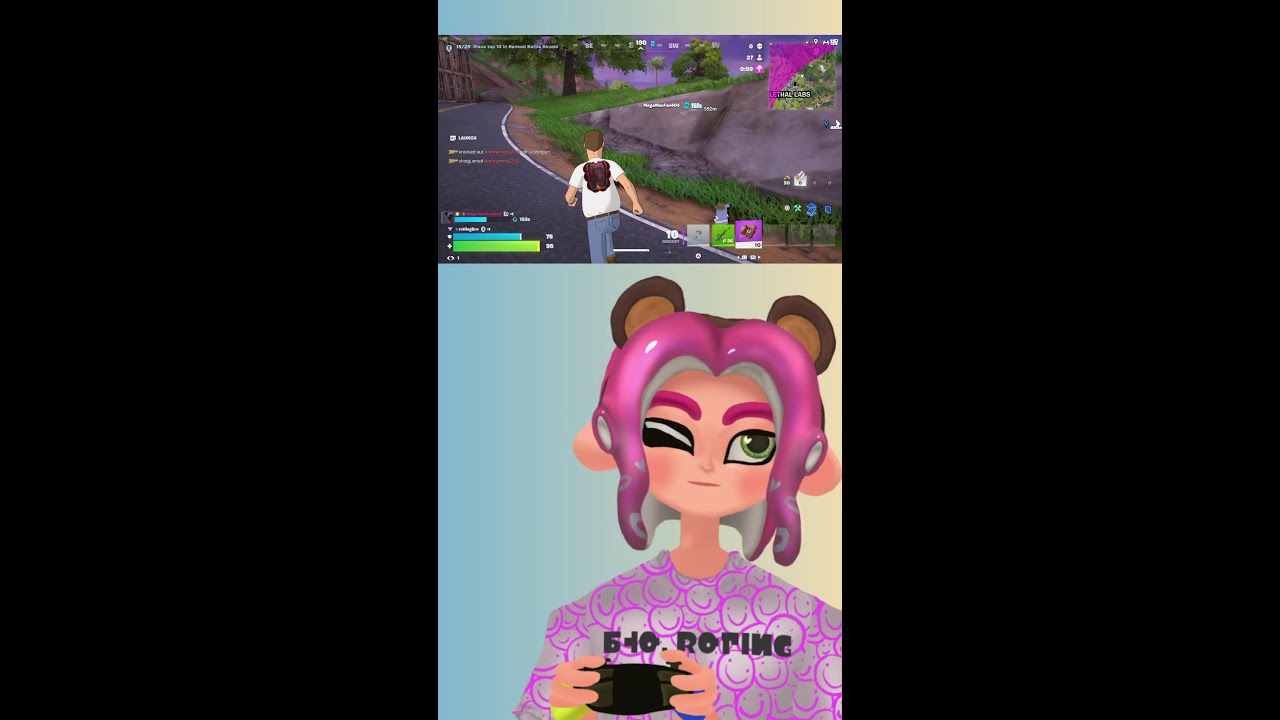 VTUBER rollingBro plays animal crossing new horizons 3.0 update Hotel and Fortnite 