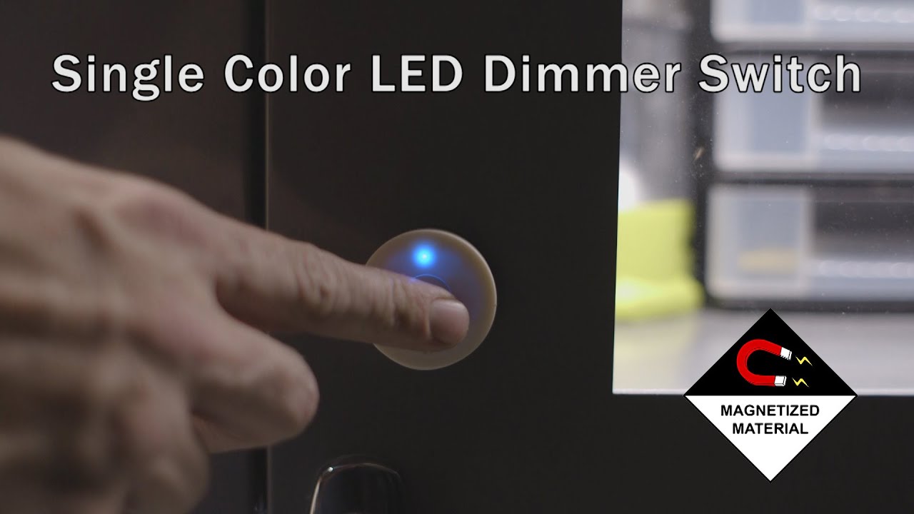 Mini RF Single Color LED Dimmer Switch for EZ Dimmer Receiver with Magnetic Base
