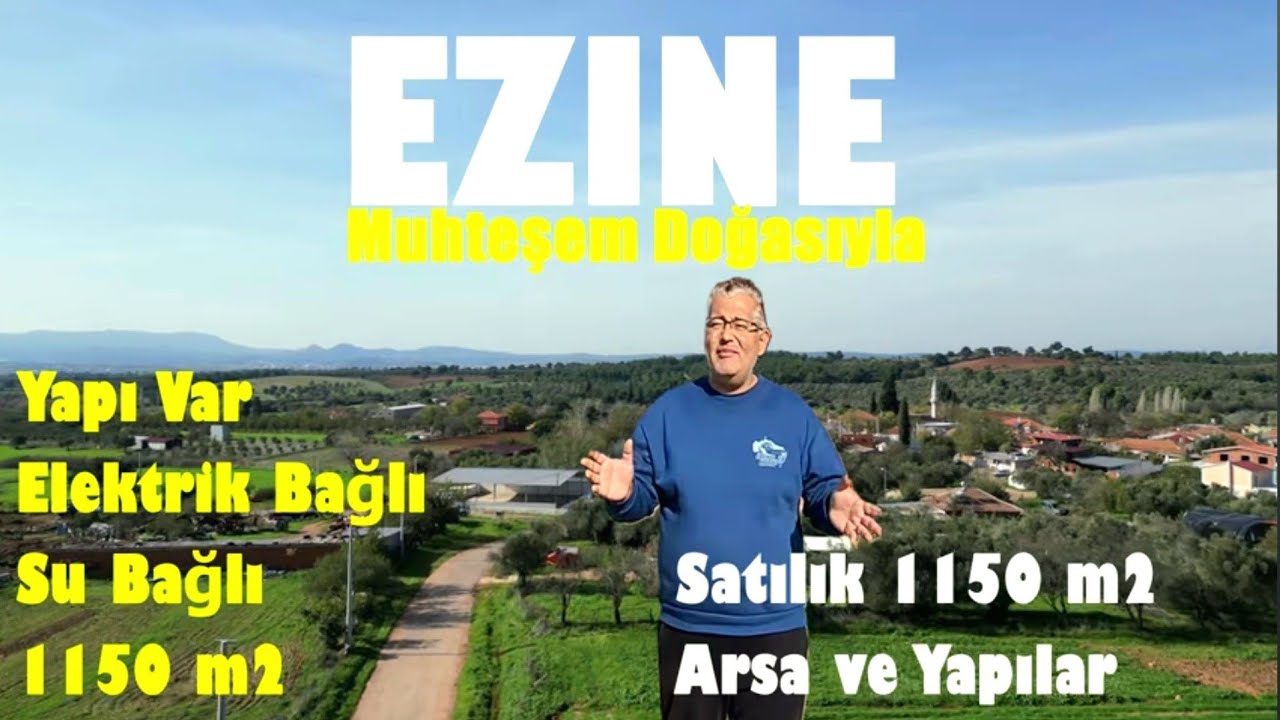 Ezine de Muhteşem K&ouml;yde Satılık Arsa ve Yapılar 1150 m2 3.550.000 TL