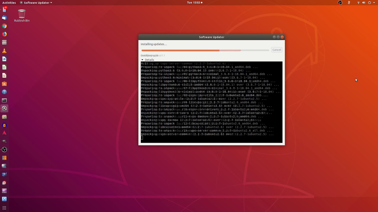 Running Updates to the Ubuntu Operating System