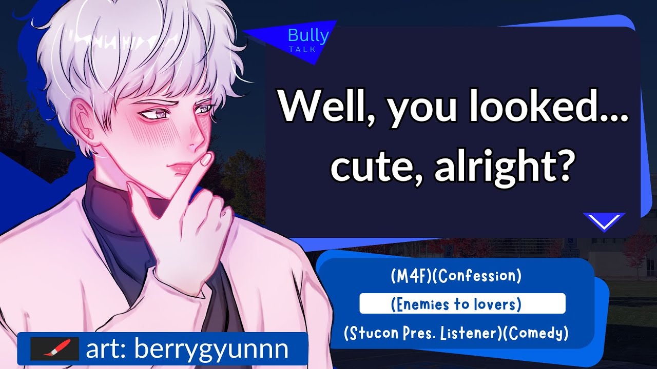 Catching your bully staring at you in class (M4F)(Confession)(Enemies to lovers)(Comedy)