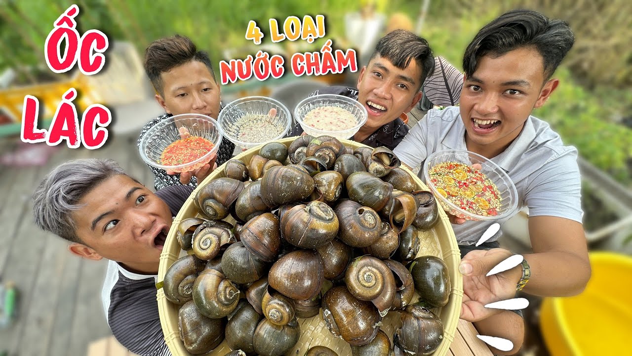 Thử Thách Chế Biến Đủ Loại Nước Chấm Để Ăn Cùng Ốc Lác Luộc Sả