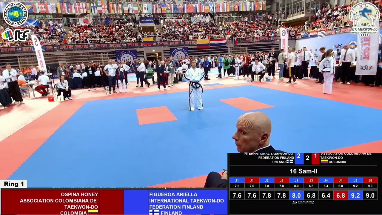 2025 ITF Taekwon-Do World Championships. Honey Ospina. Tercer Ronda.#taekwondoitfcolombia 