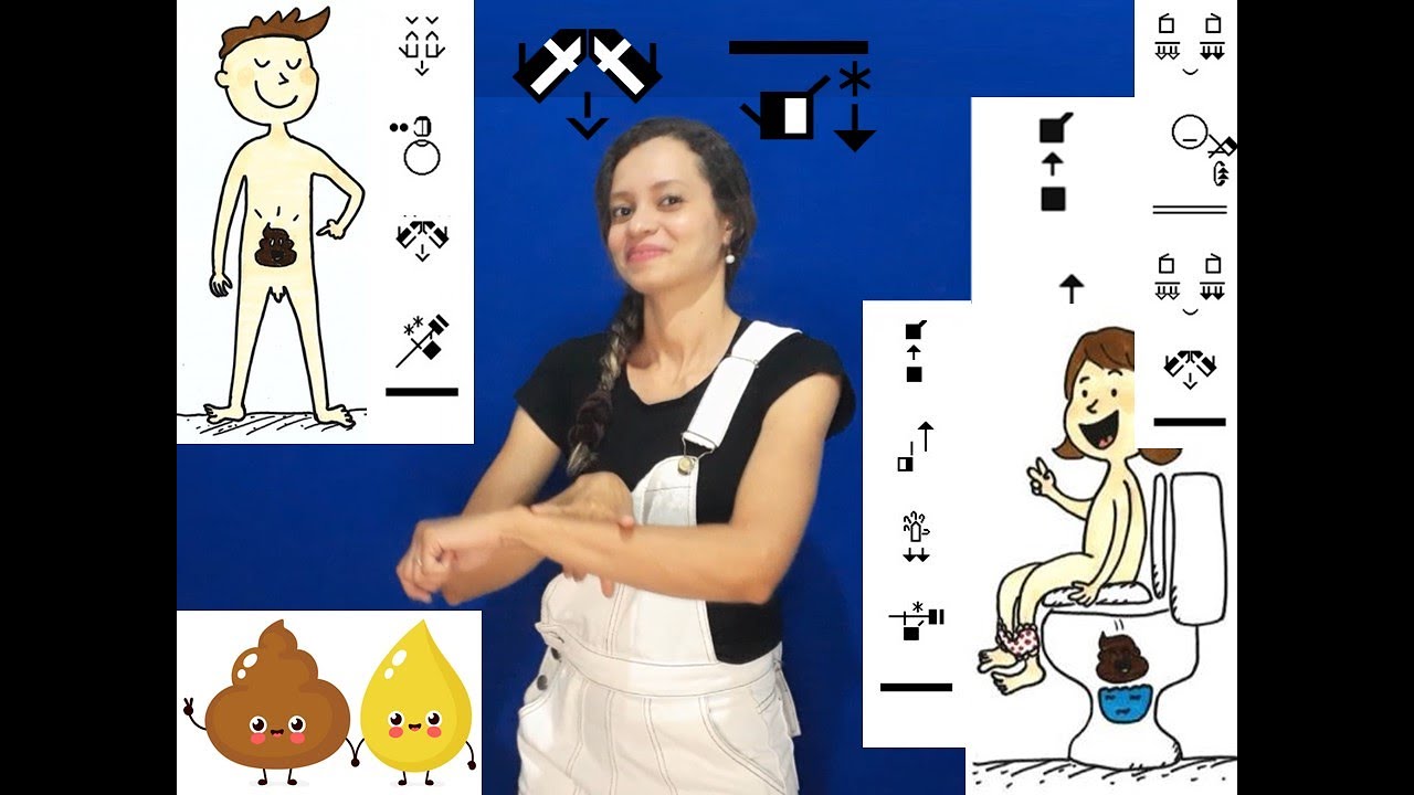 Aprendera pedir para ir ao BANHEIRO Libras e Signwriting+Texto+Atividade
