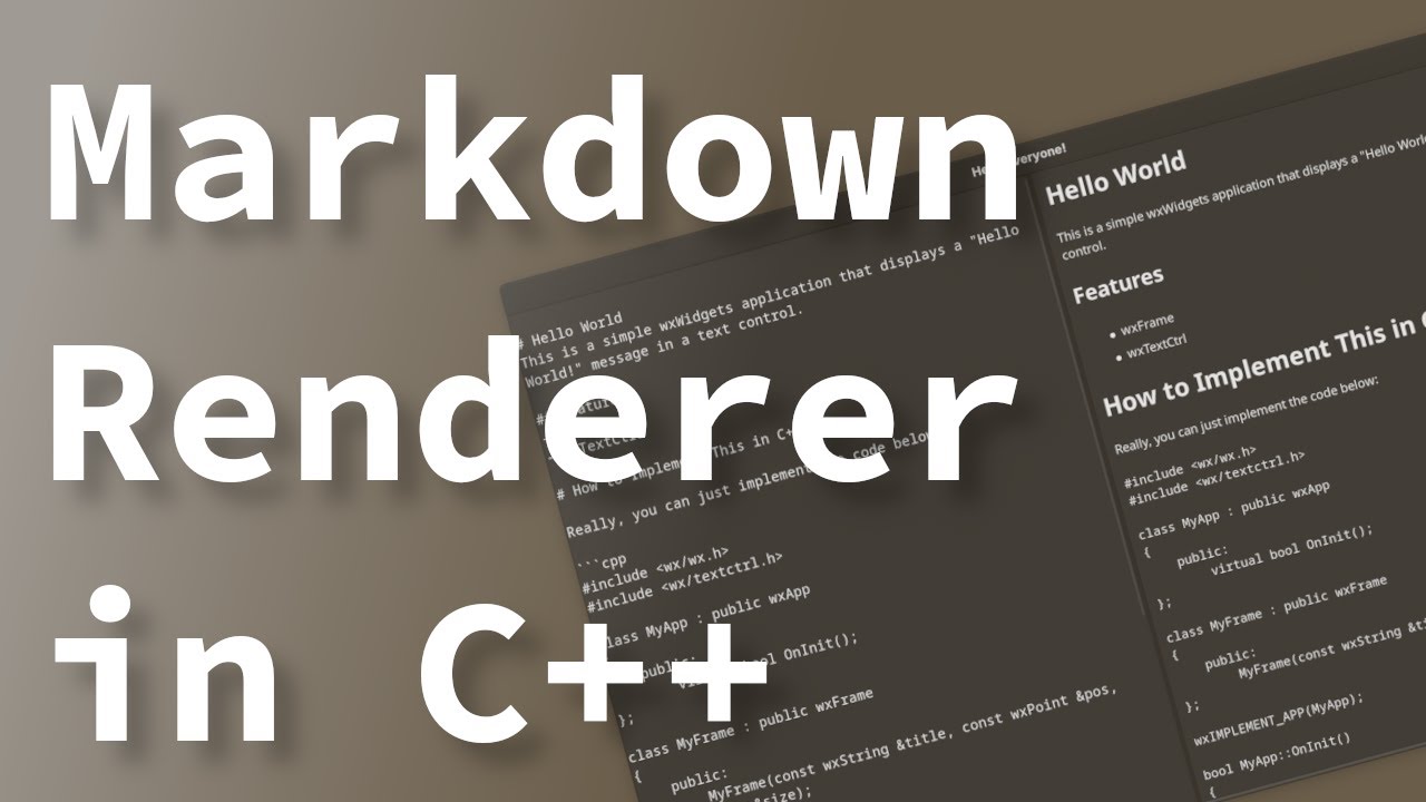 Parse and Render Markdown with C++ (fast)