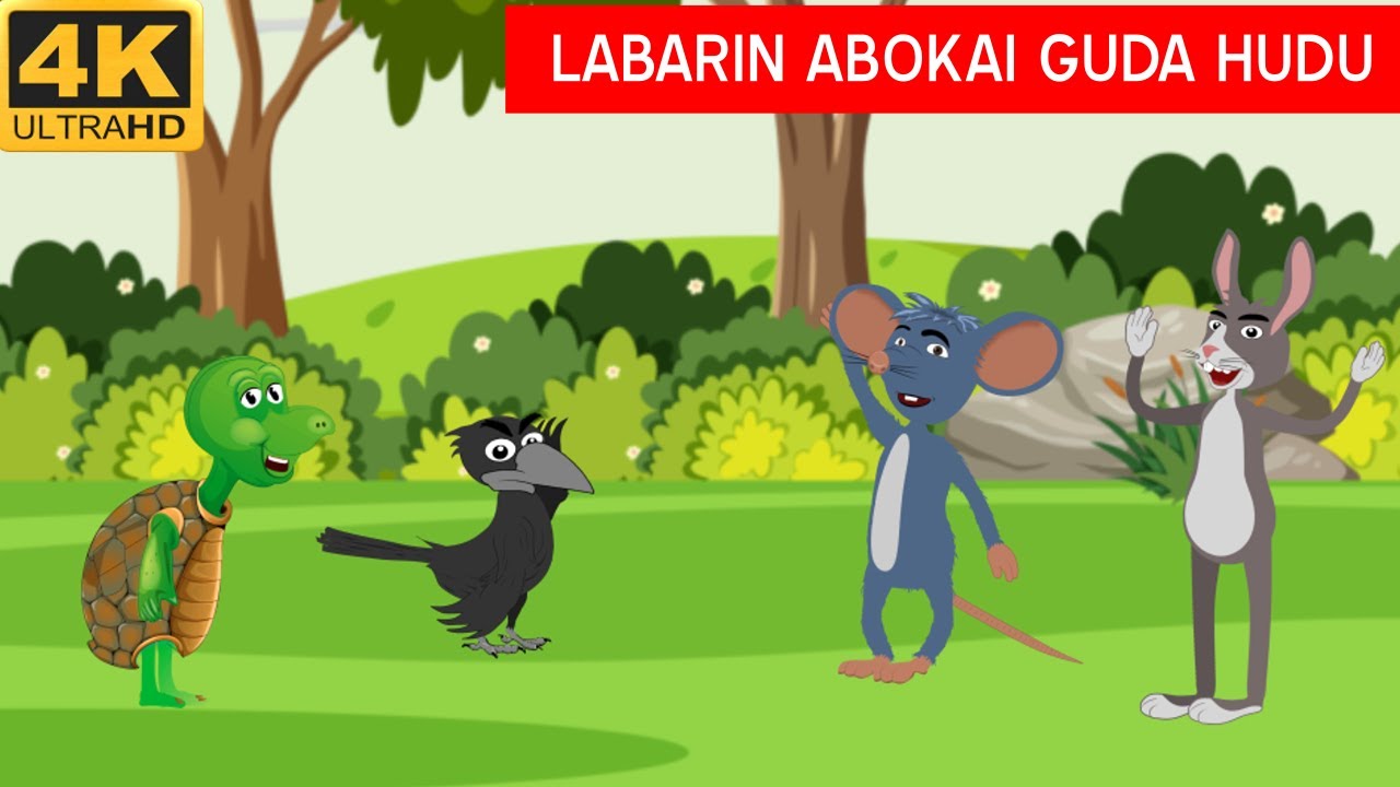 Labarin Abokanai Guda Hudu | Bera, Hankaka, Zomo Da Kunkuru | HausaCartoon