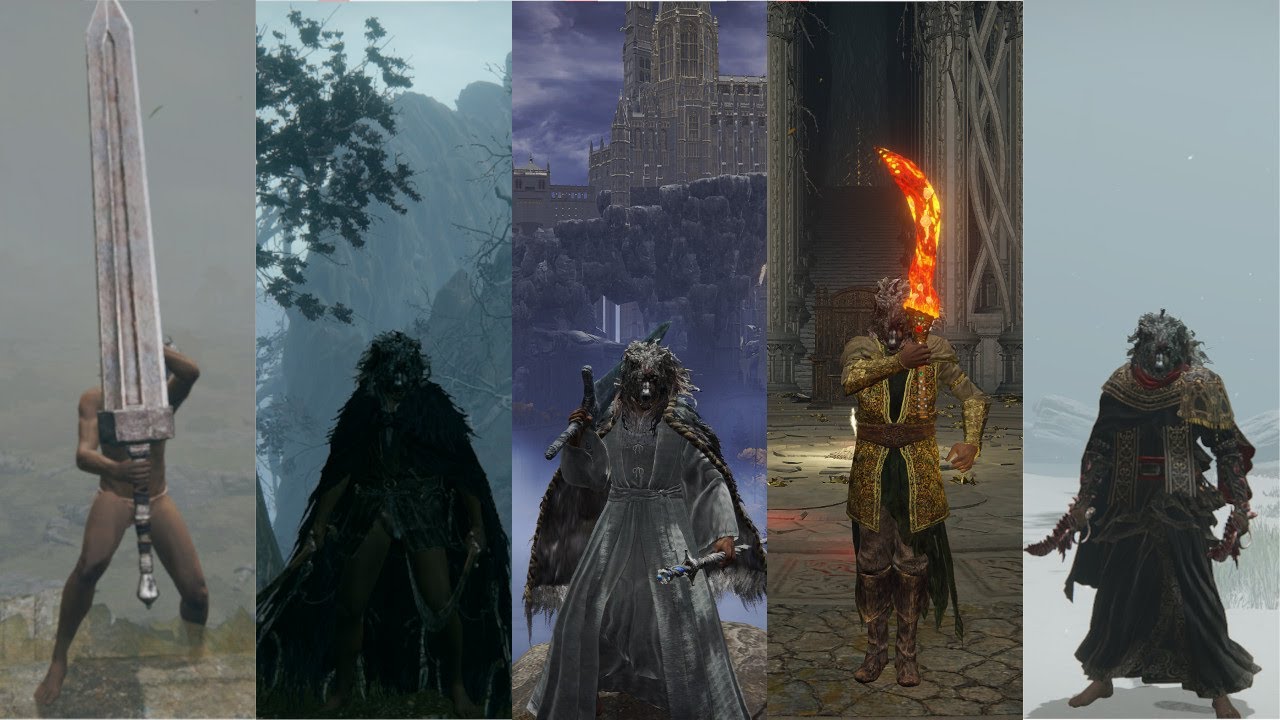 Malenia VS five build types (str, dex, int, fai, arc - hitless)