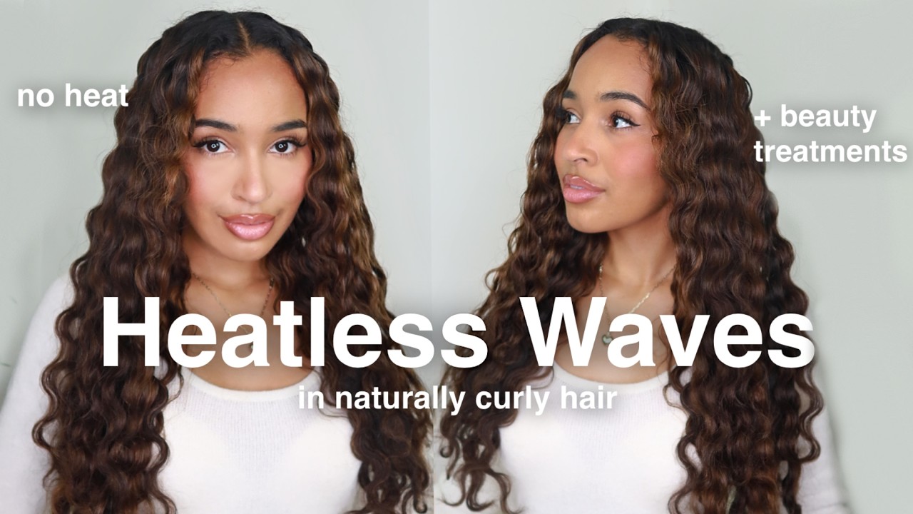 HEATLESS WAVES FOR CURLY HAIR 😍