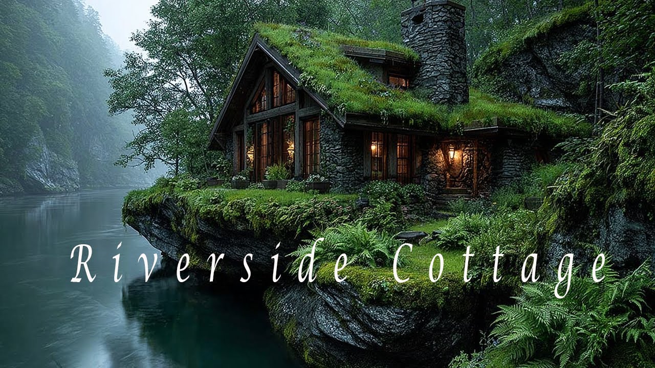 Misty Riverside Cottage – Healing Meditation Music – Peaceful Rainforest Ambience for Deep Calm