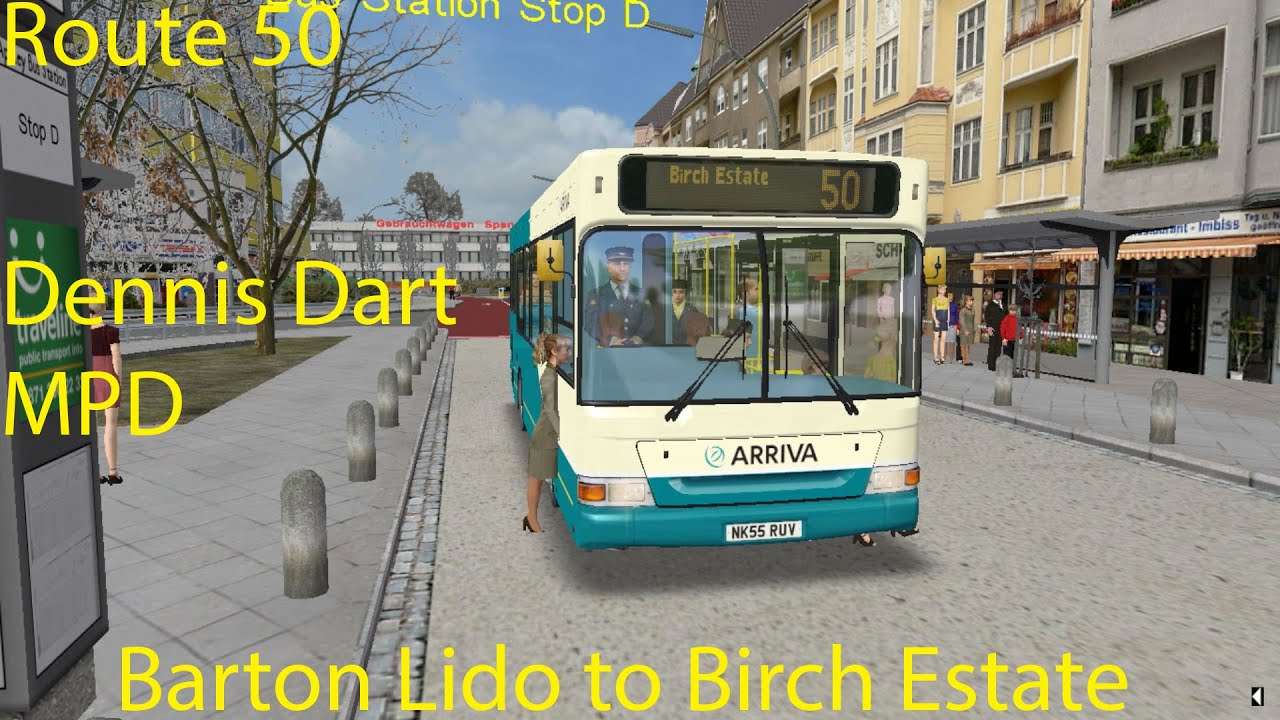 OMSI 2 - Bowdenham V4 Route 50, Barton Lido to Birch Estate (Dennis Dart MPD)