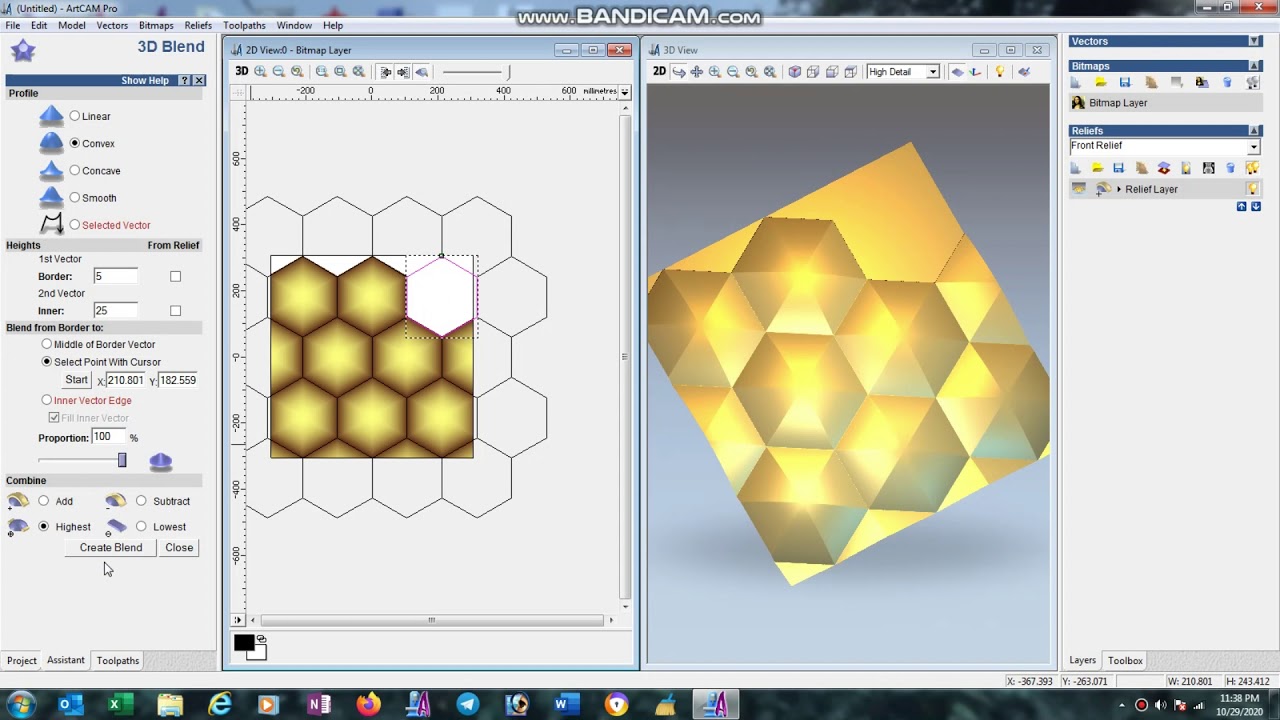 How to make 3d  design with  toolpath for wooden material  in Artcam 2008