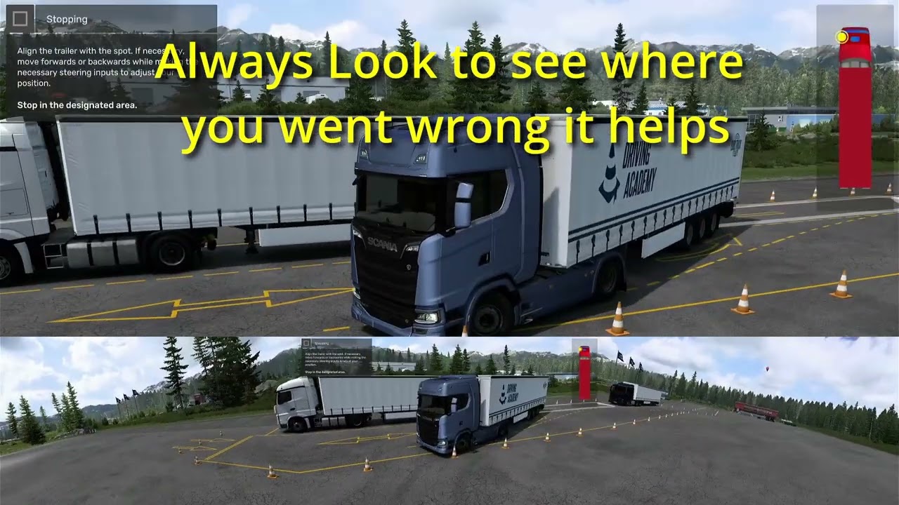 ETS2 Driving Academy Advanced Training Course - Trailer Parallel Parking