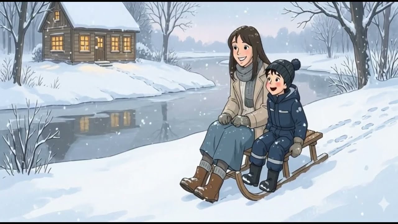 Whispers of Winter at Our Riverside Home” – evokes calm, gentle moments of daily life.