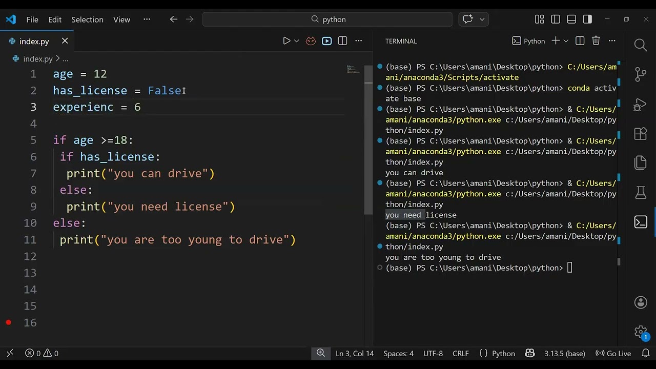 شرح if المتداخلة- nested if في PYTHON