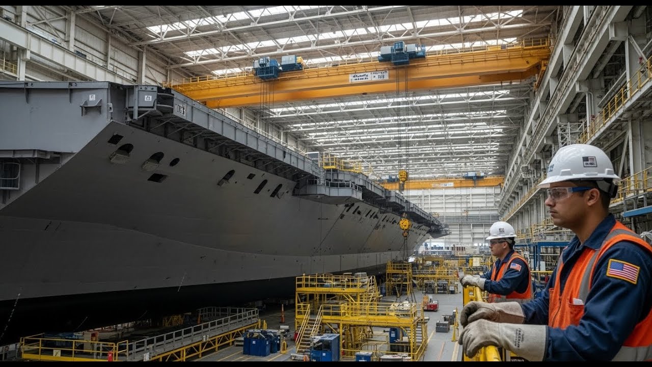 How America Builds the World's Most POWERFUL Aircraft Carrier - CVN-78 Gerald R. Ford Manufacturing