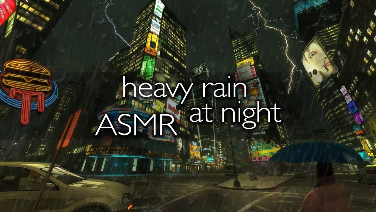 Walking in heavy Rain at Night | GTA IV ASMR | Star Junction, Algonquin, Liberty City