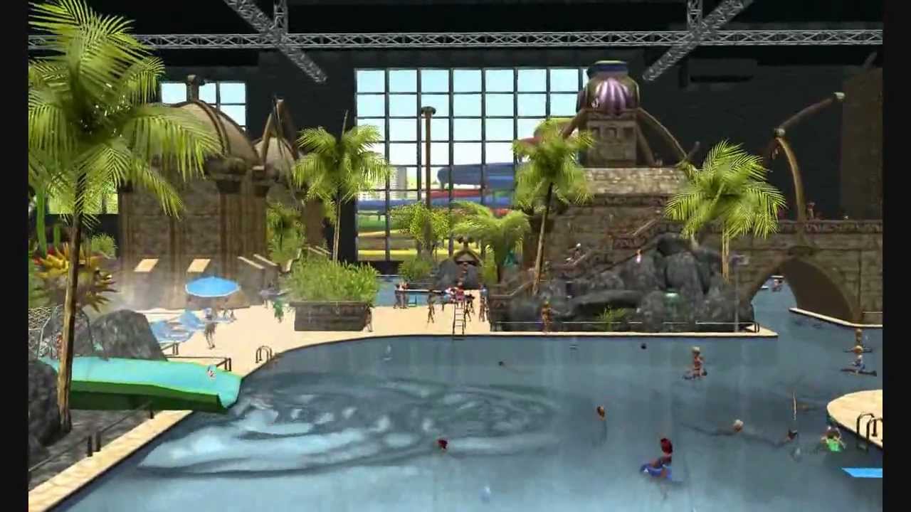 RCT3 Adventure Splashdown water amusement indoor pool