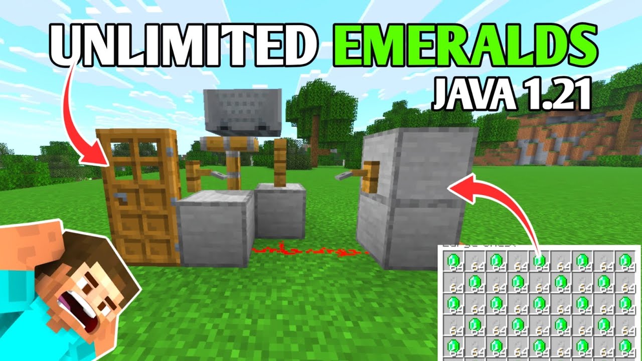 Unlimited Emerald & Tripwire Farm Minecraft Java 1.21 – Easy villager trade farm