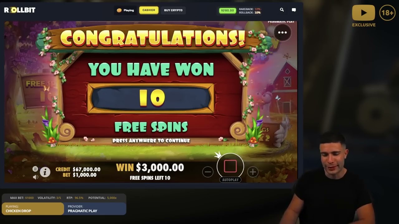 AyeZee BIG WIN THE CHICKEN DROP GOD