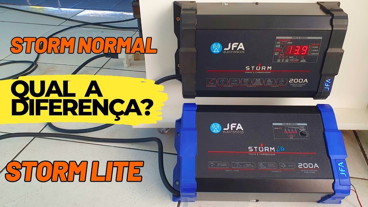 💥Qual a diferença da Fonte Automotiva e Residencial Carregador de Bateria  STORM lite
