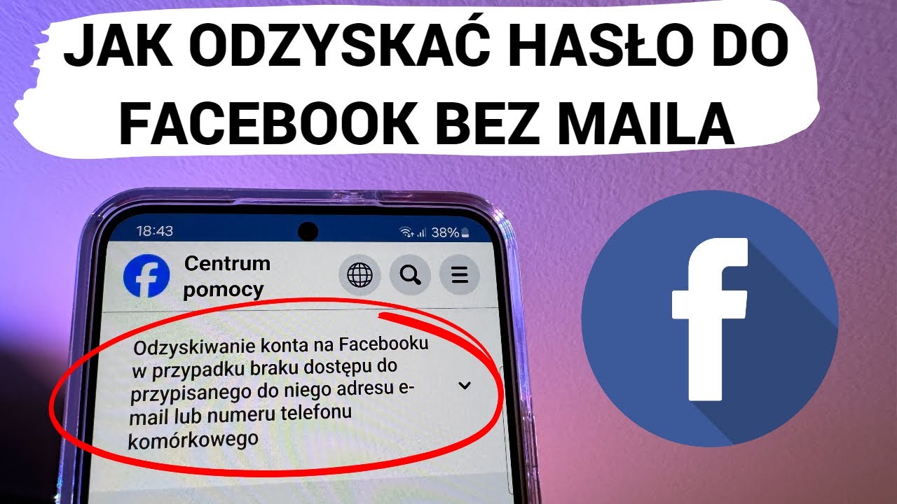 Jak odzyskać hasło do konta Facebook bez maila